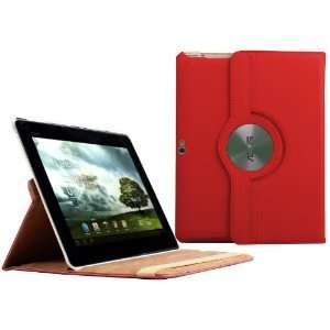   Rotating Red Bycast Leather Case for the Asus Transformer Prime Tf201