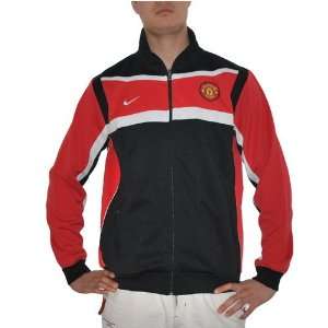  Mens Nike red and black Manchester United jersey jacket. Full front 