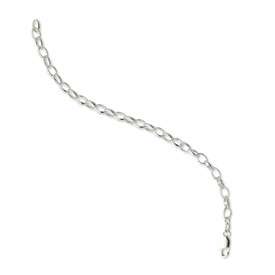 925 STERLING SILVER 7 FANCY ROLO CHAIN 5MM BRACELET  