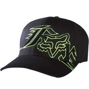  Fox Racing Unify Flexfit Hat   Large/X Large/Black/Green 