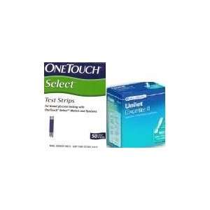  One Touch Select 50 Test Strips With Free Lancets 