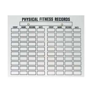  Physical Fitness Record Wall Chart   One Pair Sports 