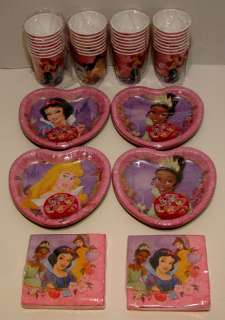 Disney Princess Birthday Party 32 Plates Cups Napkins  