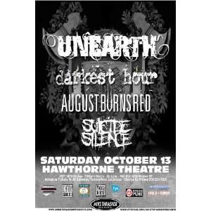  Unearth Poster   Concert Flyer