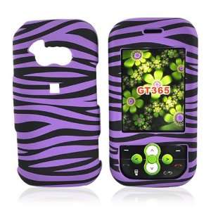  for LG Neon Rubberize Hard Case Cover Purple Zebra 