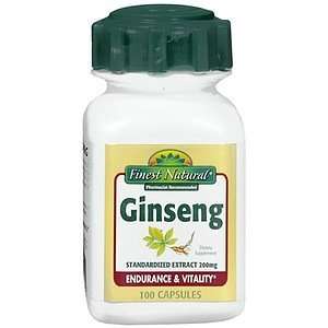  Finest Natural Ginseng 100 mg Dietary Supplement Capsules 