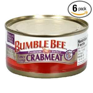 Bumble Bee Lump Crabmeat, 6 Ounce Cans (Pack of 6)  