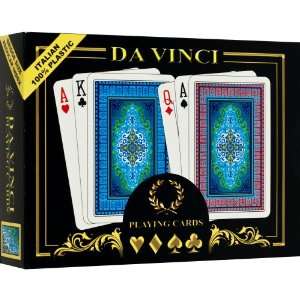Da Vinci Siena 100% Plastic Playing Cards   2 deck Set  