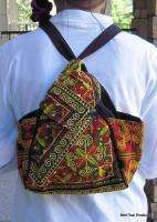 HMONG HILL TRIBE BAG EMBROIDER Backpack Small Art B3  