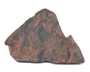 Unpolished brown obsidian slice/slab rock/stone *T6 3  
