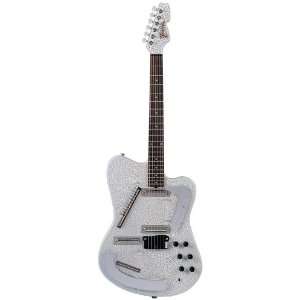   Mondial Sitar Electric Sitar   White Crackle Musical Instruments