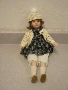 Vintage Unmarked Sitting Porcelain Doll 15  