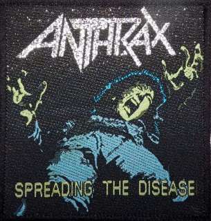 ANTHRAX Spreading The Disease Vintage 80`s RARE Woven Sew On Patch 