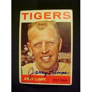  Jerry Lumpe Detroit Tigers #165 1964 Topps Autographed 