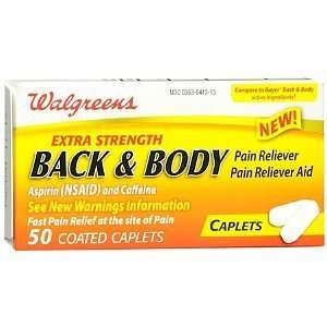   Back & Body Pain Reliever Coated Caplets, 50 ea 