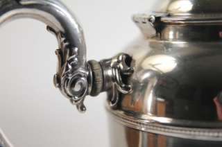 Antique Manning Bowman Coffee Tea Pot Kettle Silver Hinge Lid & Spout 