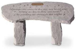   the stars in the sky   Engravable Stone Garden Bench   