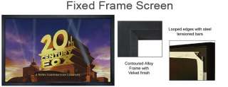106 169 Fixed Frame Projector Projection Screen New 736211095961 