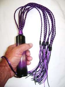 Black & Purple Nylon Cat  O  Nine Flogger, Whip, Floggers  