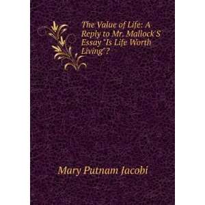   Essay Is Life Worth Living? Mary Putnam Jacobi  Books