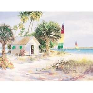 Boca Grande, Fine Art Canvas Transfer by Jacqueline Penney, 12x9 