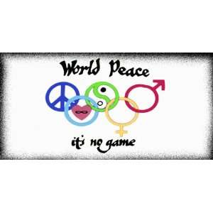  WORLD PEACE License Plate 1525