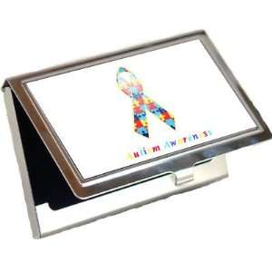  Autism Awareness Ribbon Business Card Holder Office 