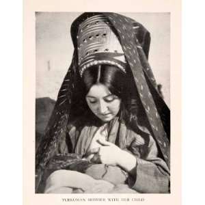  1934 Halftone Print Mother Breast Feeding Infant Costume 