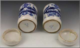 Great Pair of Signed Pair of 18thC Delft Apothecary Jars