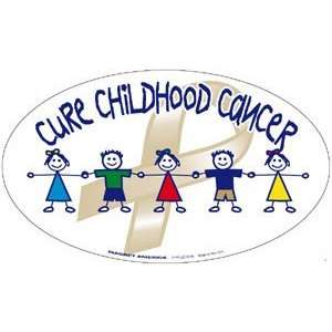  Cure Childhood Cancer Awareness Oval Decal Automotive