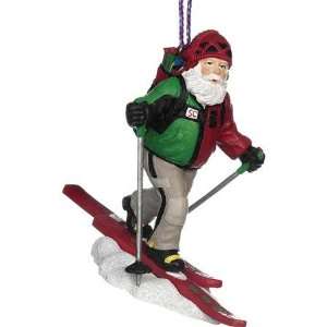  Telemark Ski Santa Ornament