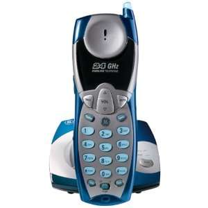 GE 27910 2.4 GHz Cordless Telephone with Backlit Keypad (Metallic Blue 