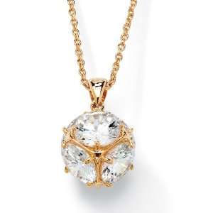   DiamonUltra™ Cubic Zirconia Sphere Shaped Pendant and Chain Jewelry