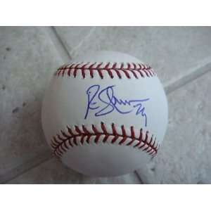  Rusty Greer Autographed Baseball   Official Ml W coa 