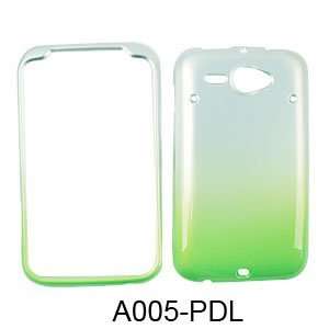  FOR HTC STATUS/CHACHA CASE COVER TWO TONE WHITE GREEN 