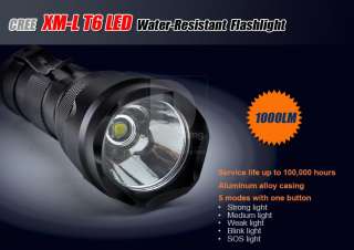 UltraFire WF 502B 1000LM CREE XM L T6 LED Water Resistant LED 