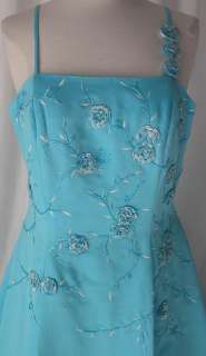 Dress Gown Party Gala Evening Pageant Prom Aqua 3XL 18  