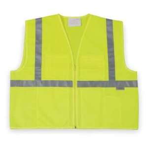   Vests, Polyester Safety Vest,Class 1,XXXL,Zipper,Lim