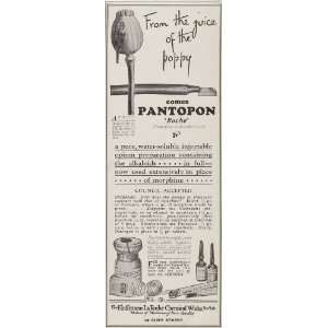   La Roche Pantopon Opium Poppy   Original Print Ad