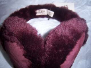 UGG® Australia Shearling Earmuffs Purple Suede Double U  