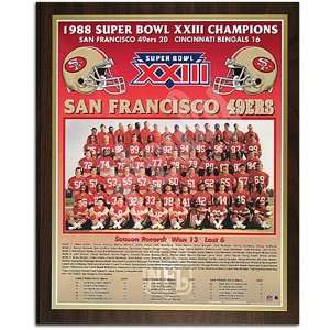  49ers Mounted Memories 49ers Healy Plaque Super Bowl XXI 