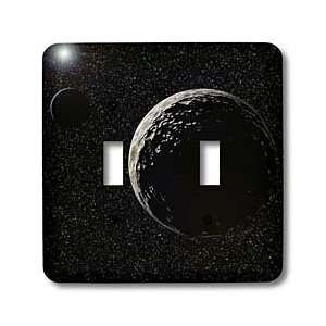   asteroid and distant blue planet   Light Switch Covers   double toggle
