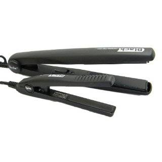 Tyche Black Ceramic Flat Iron 1 and 1/2 Combo by Nicka K