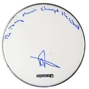  Live Aid Co Founder Harvey Goldsmith Autographed Drumhead 