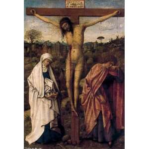   van Eyck   24 x 36 inches   Crucifixió amb la Mare de Dú i Sant Joan