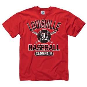  Louisville Cardinals Red Jock Baseball T Shirt