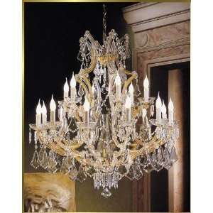 Maria Theresa Chandelier, BB 970 18, 19 lights, 24Kt Gold, 38 wide X 