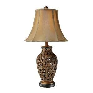 Dimond Lighting D1846 Baton 1 Light Table Lamp in Nuthatch Bronze with 