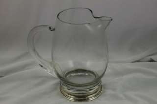   Sterling Silver & Glass Martini Pitcher Great for milk too  