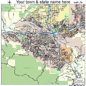  Street & Road Map of Corona, California CA   Printed 